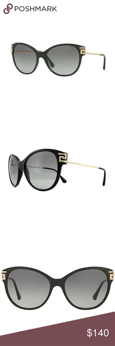 Versace VE4146 Sunglasses GB1/11 SHINY Blk GRAY Grad